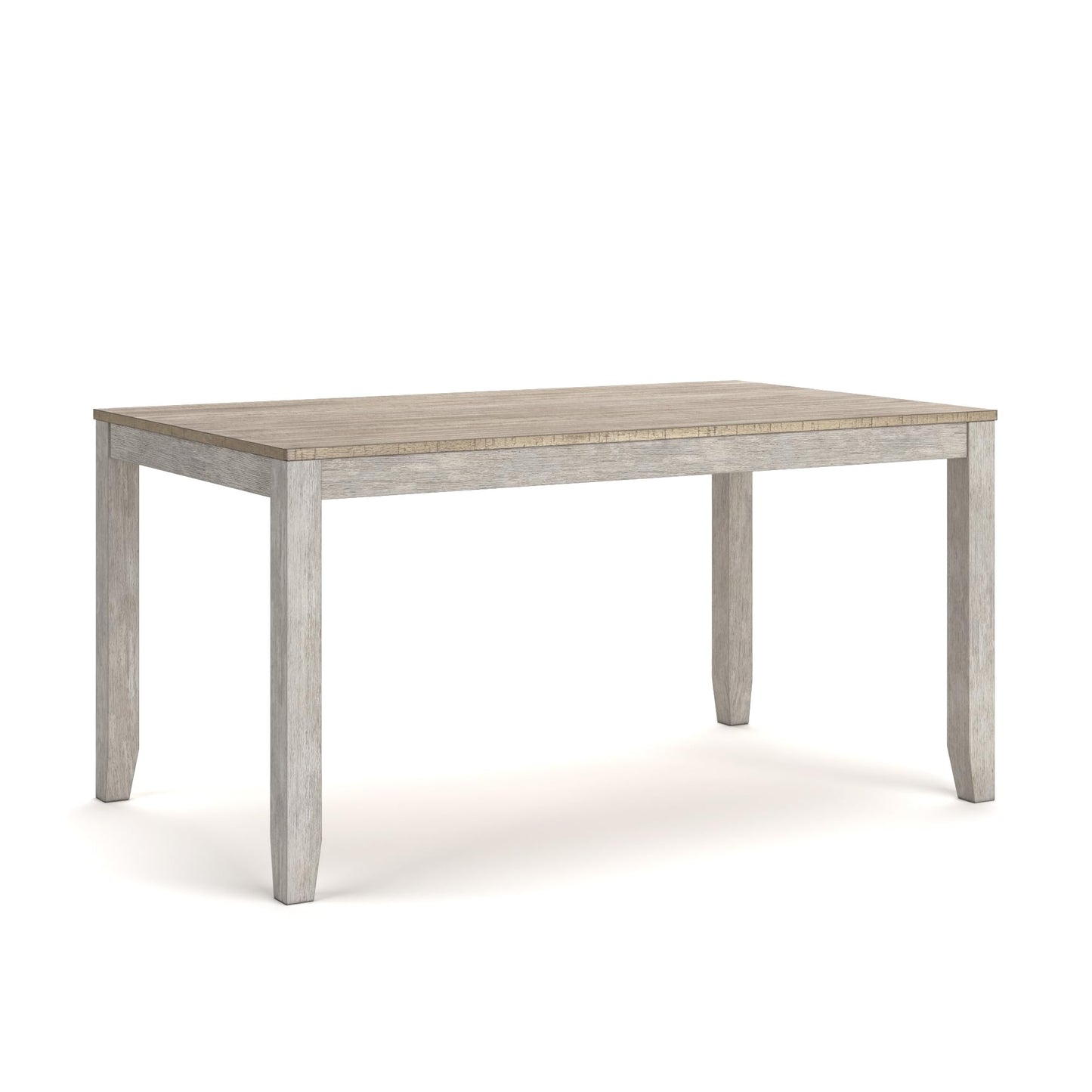 Signature Design by Ashley Skempton Cottage Dining Room Table Set with 6 Upholstered Chairs, Whitewash