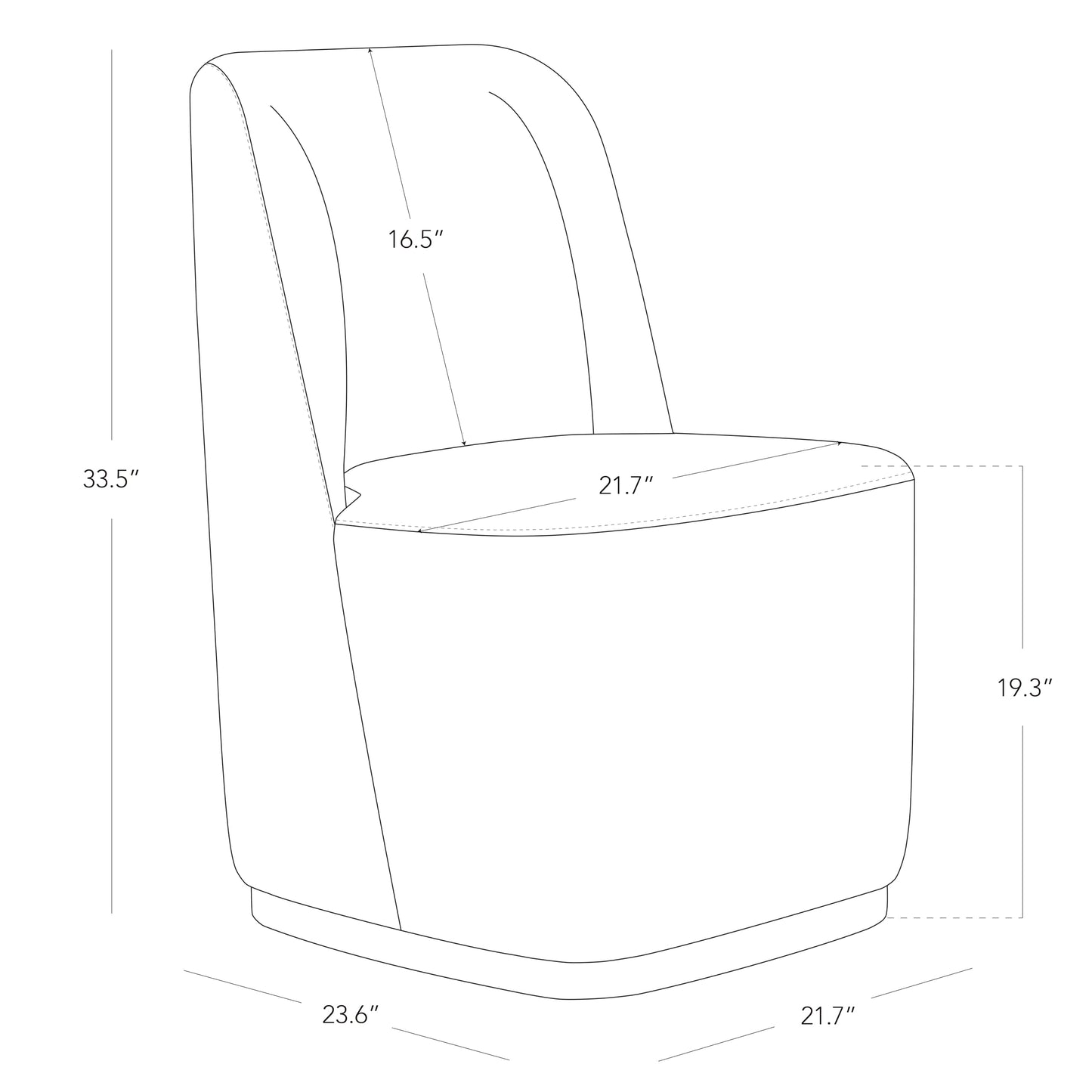 CHITA Upholstered Rolling Dining Chair on Casters Set of 4, FSC Certified Modern Fabric Dining Chair with Casters, Boucle Dining Chairs for Reading Room Waiting Room Kitchen Dining Room, Oatmeal