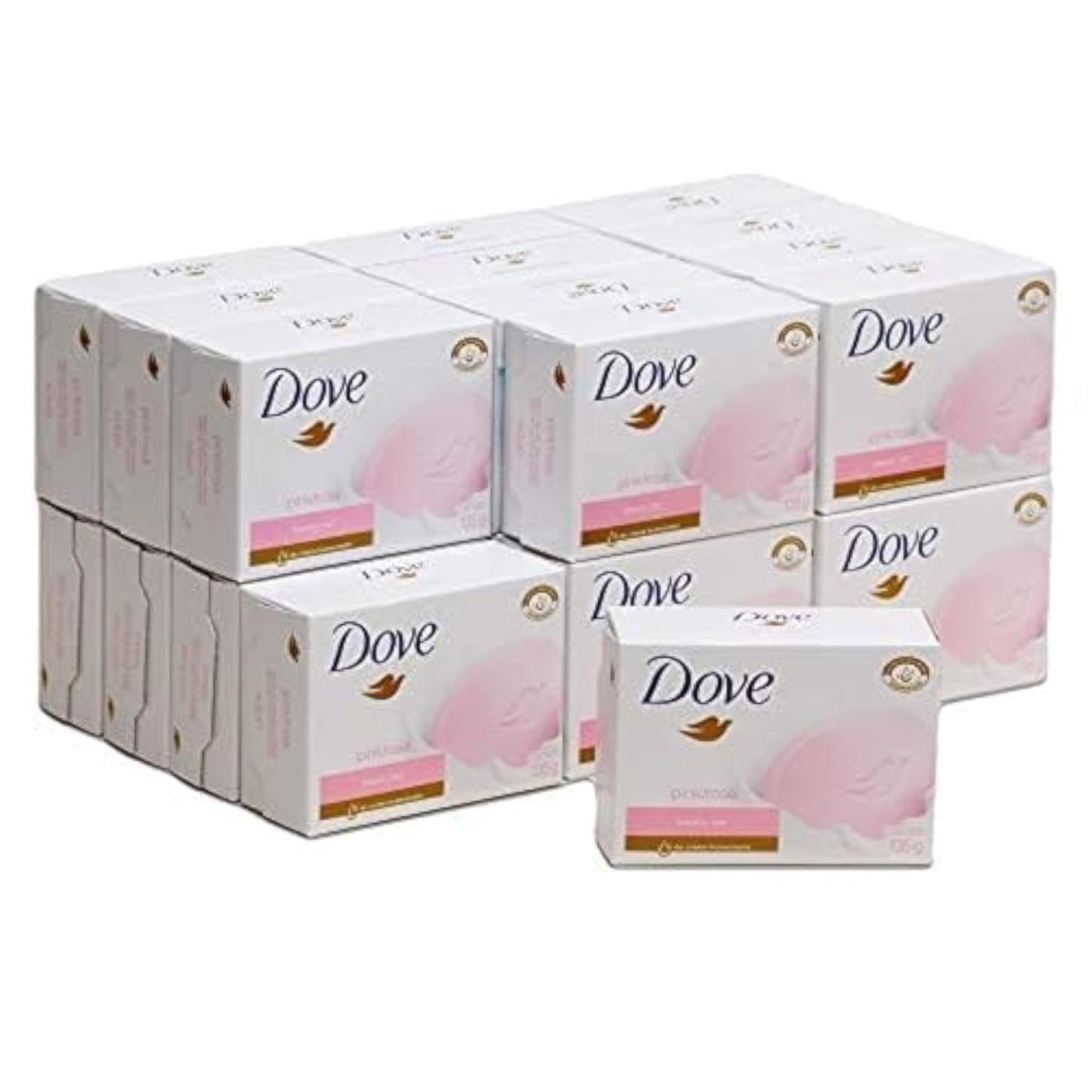 Dove Beauty Bar Soap Pink Rosa 6 Count for Soft, Smooth Skin, Cleans & Moisturizes 3.75 oz