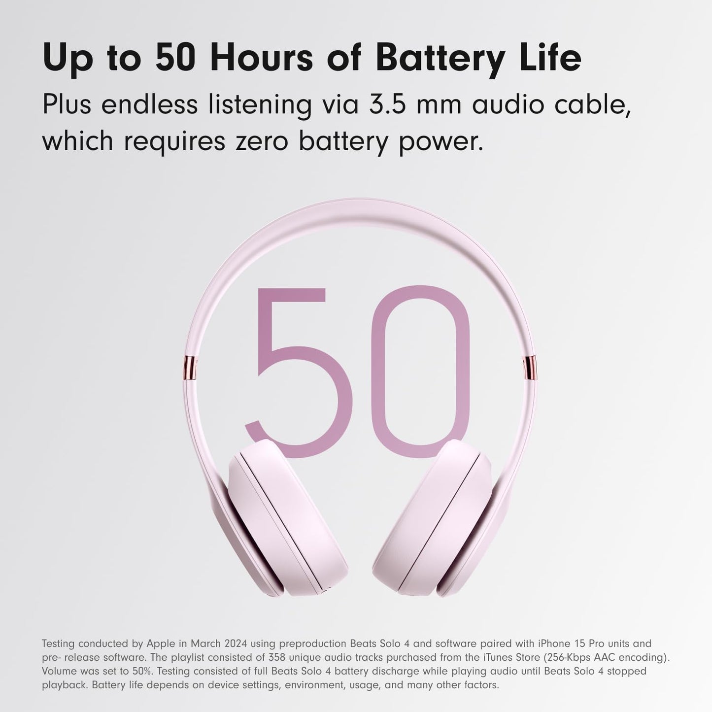 Beats Solo 4 - Wireless On-Ear Bluetooth Headphones, Up to 50-Hour Battery Life, Ultra-Lightweight Comfort, Powerful and Balanced Sound, Apple & Android Compatible - Black & Gold
