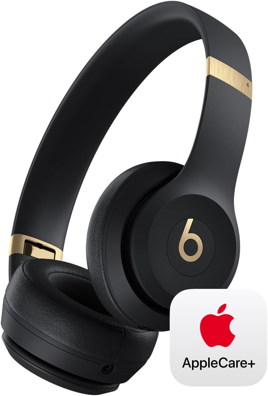 Beats Solo 4 - Wireless On-Ear Bluetooth Headphones, Up to 50-Hour Battery Life, Ultra-Lightweight Comfort, Powerful and Balanced Sound, Apple & Android Compatible - Black & Gold