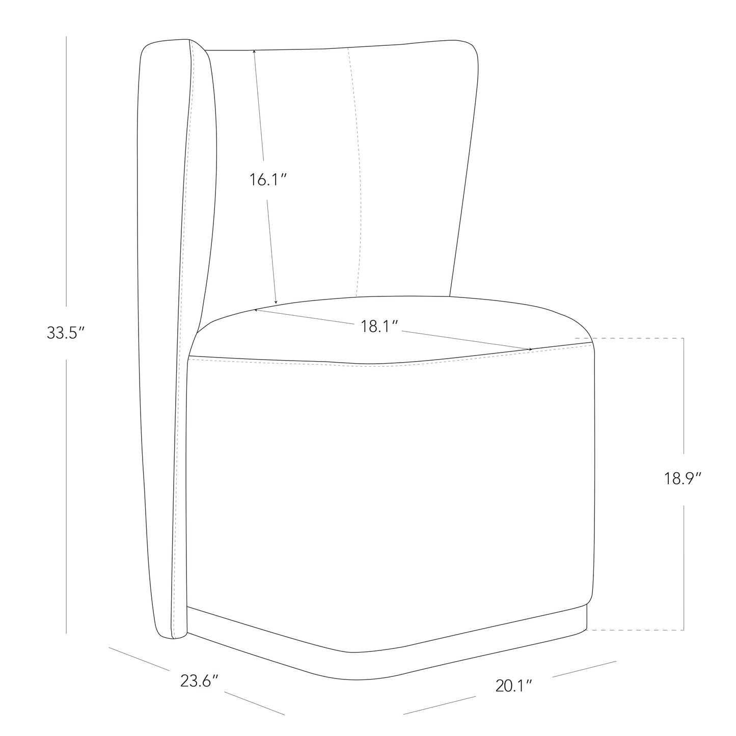 CHITA Upholstered Rolling Dining Chair on Casters Set of 4, FSC Certified Modern Fabric Dining Chair with Casters, Boucle Dining Chairs for Reading Room Waiting Room Kitchen Dining Room, Oatmeal
