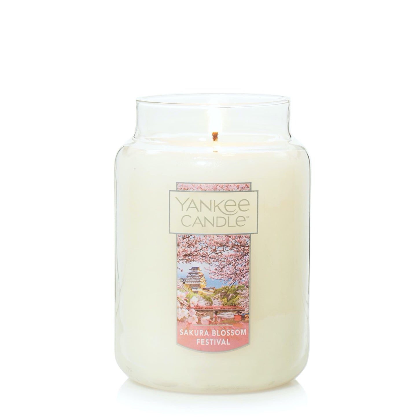 Yankee Candle Lilac Blossoms Scented, Classic 22oz Large Jar Single Wick Candle, Over 110 Hours of Burn Time, Perfect for Gifting, Gatherings and Seasonal Decorations