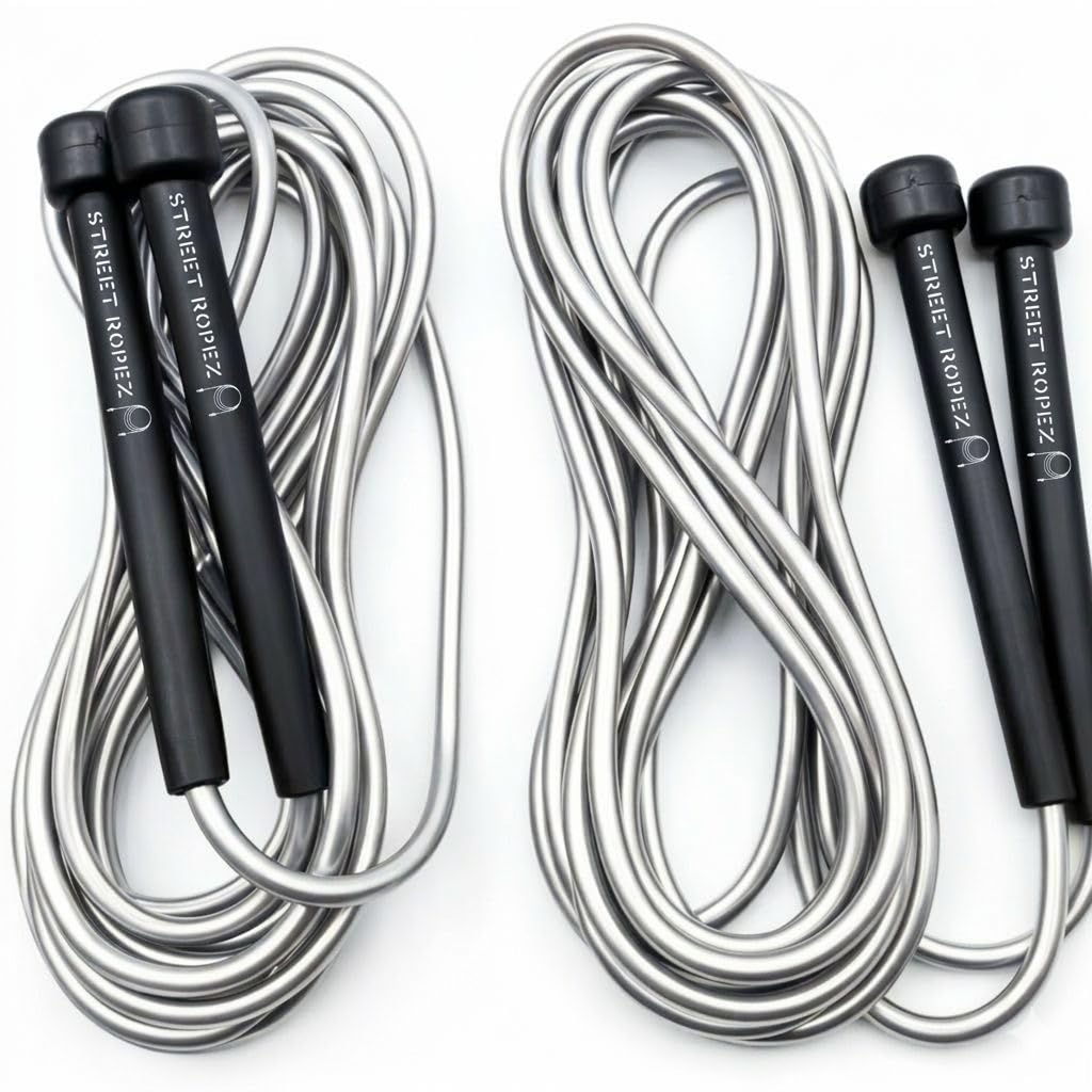 Street Ropez Royalty Double Dutch Jump Ropes (Set of 2) – 14 ft, Heavy-Weight, Tangle-Free, No Doubling Needed, Perfect for Beginners & Pros + Bonus Storage Bag