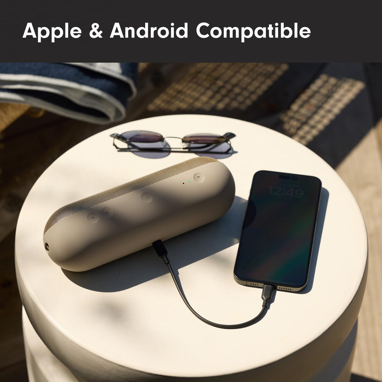 Beats Pill - Portable Bluetooth Speaker- Up to 24H Battery Life, Water Resistant, Bluetooth, Apple & Android Compatible, Seriously Loud Sound for Home, Outdoor and Travel- Champagne Gold