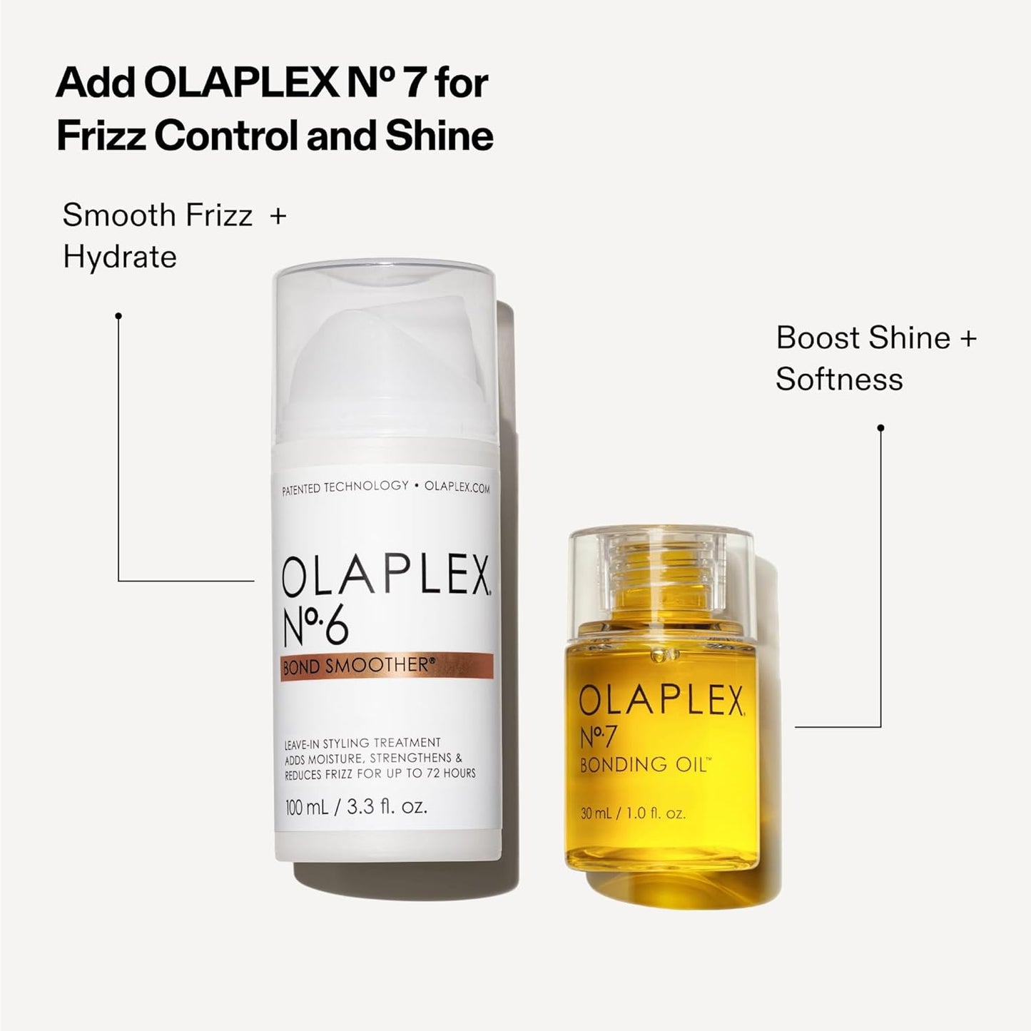 Olaplex No. 6 Bond Smoother, Leave-In Styling Hair Cream Treatment, Smooths, Conditions, & Strengthens, Frizz Control for Up to 72 Hours, For All Hair Types, 3.3 fl oz