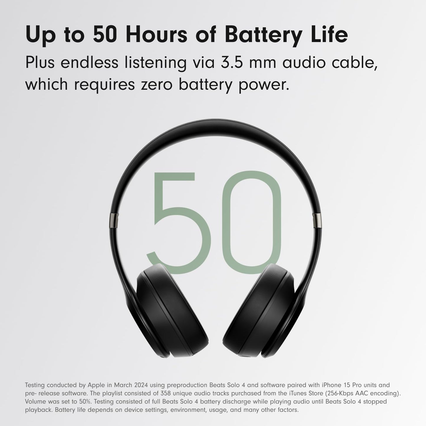 Beats Solo 4 - Wireless On-Ear Bluetooth Headphones, Up to 50-Hour Battery Life, Ultra-Lightweight Comfort, Powerful and Balanced Sound, Apple & Android Compatible - Black & Gold
