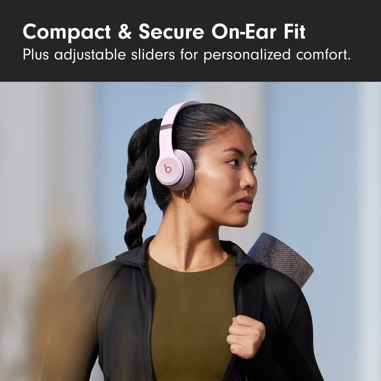 Beats Solo 4 - Wireless On-Ear Bluetooth Headphones, Up to 50-Hour Battery Life, Ultra-Lightweight Comfort, Powerful and Balanced Sound, Apple & Android Compatible - Black & Gold