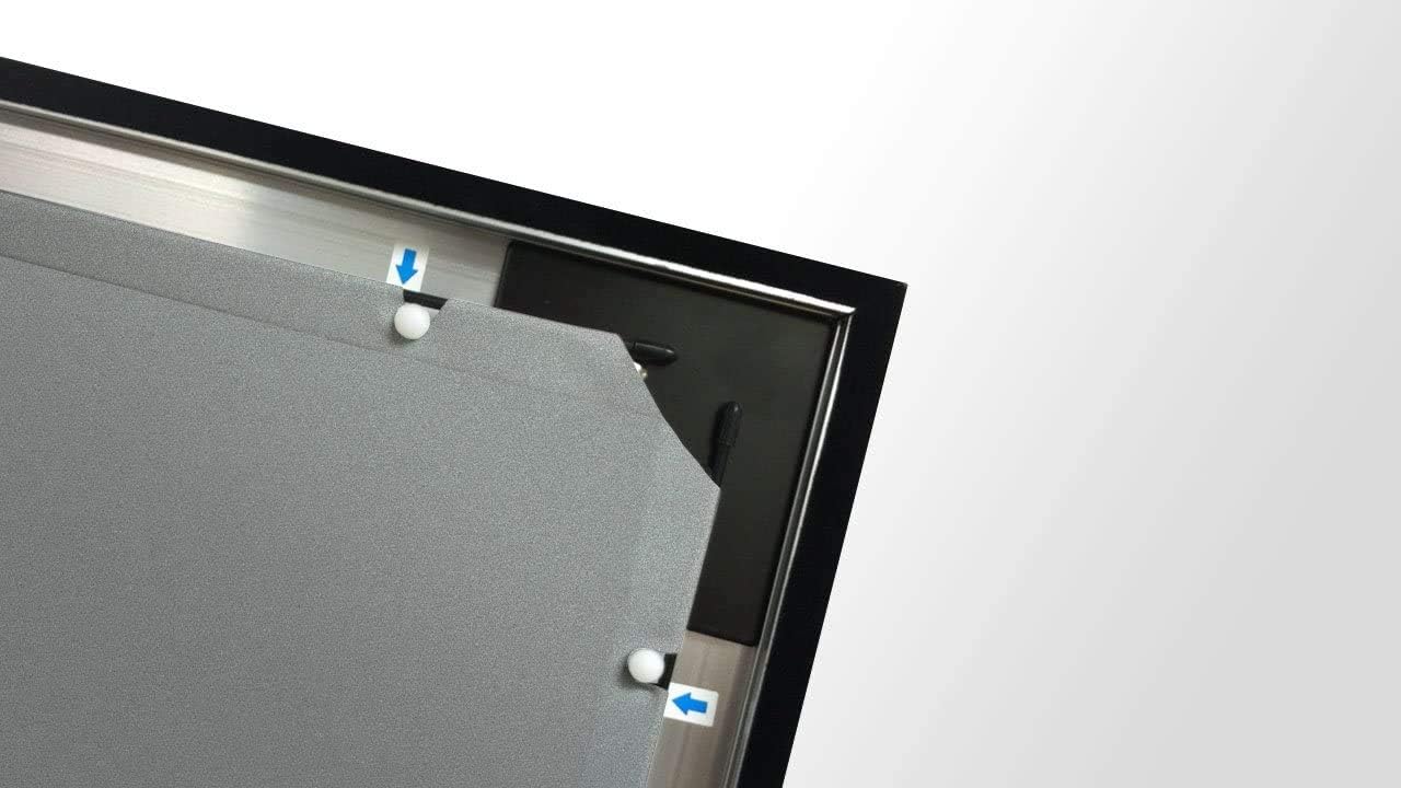 Silver Ticket Products STR Series 6 Piece White 1.1 Gain 120" Diagonal 16:9 Format Projection Screen, Aluminum Frame, Wall Mounted, 109.25x63.625 inches STR-169120