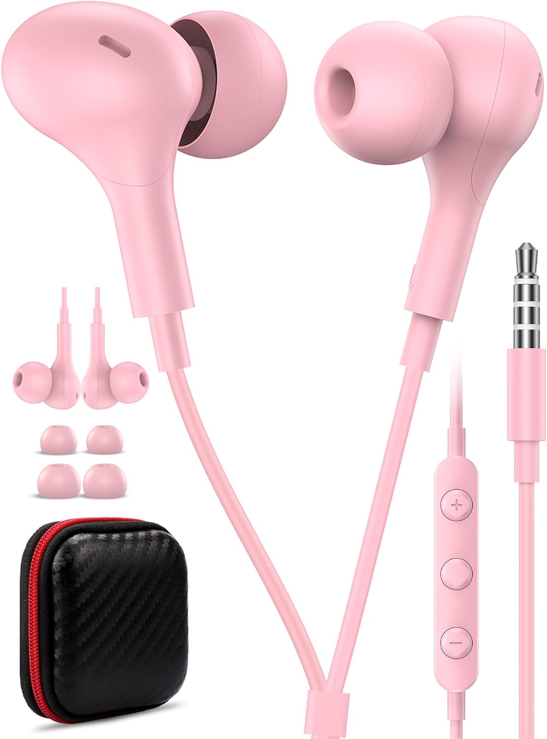 3.5mm Wired Earbuds with Mic for MacBook/Chormebook PC,Magnetic In Ear Buds