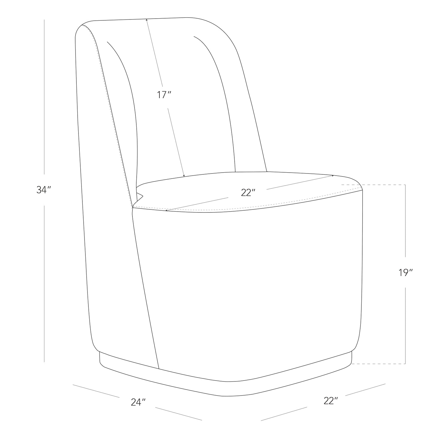 CHITA Upholstered Rolling Dining Chair on Casters Set of 4, FSC Certified Modern Fabric Dining Chair with Casters, Boucle Dining Chairs for Reading Room Waiting Room Kitchen Dining Room, Oatmeal