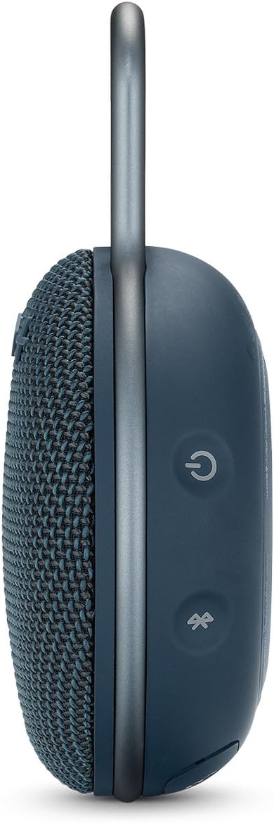 JBL Clip 3, Blue - Waterproof, Durable & Portable Bluetooth Speaker - Up to 10 Hours of Play - Includes Noise-Cancelling Speakerphone & Wireless Streaming