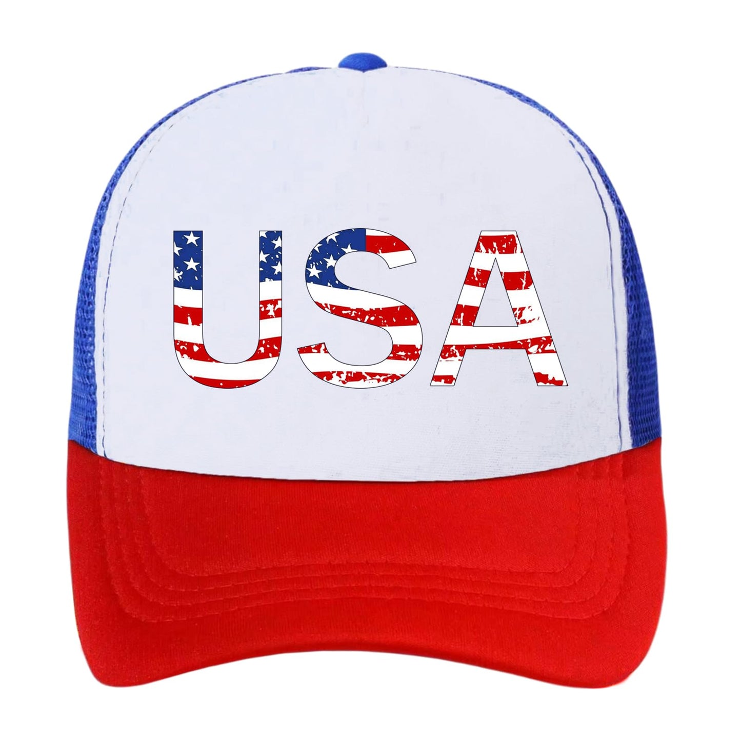 American Flag Trucker Hat USA Snapback Hat 4th of July Patriotic Hats for Men Women