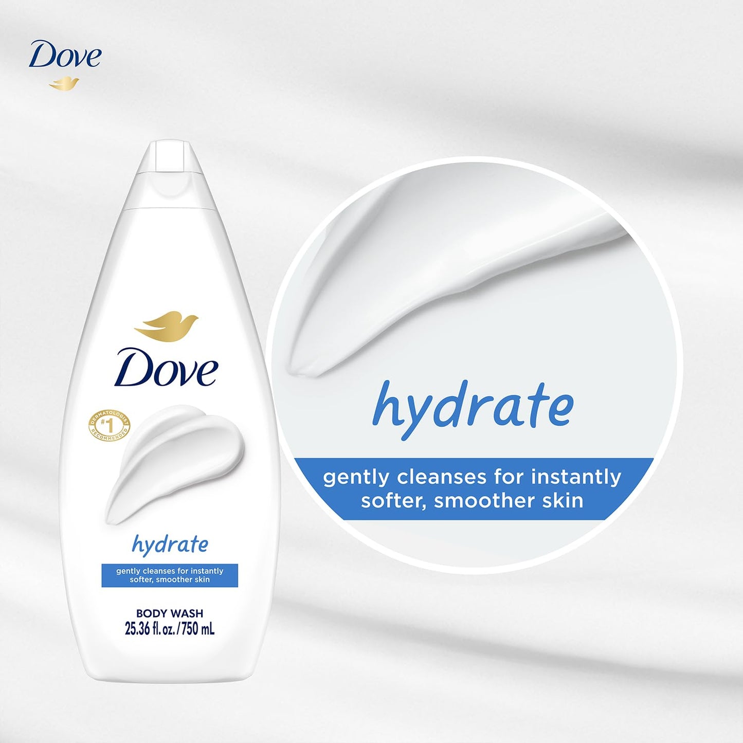 Dove Body Wash with Pump Sensitive Skin For 24hr Lotion-Soft Skin Moisturizing Skin Cleanser Gentle Hypoallergenic Formula with No Sulfates No Parabens 30.6 oz