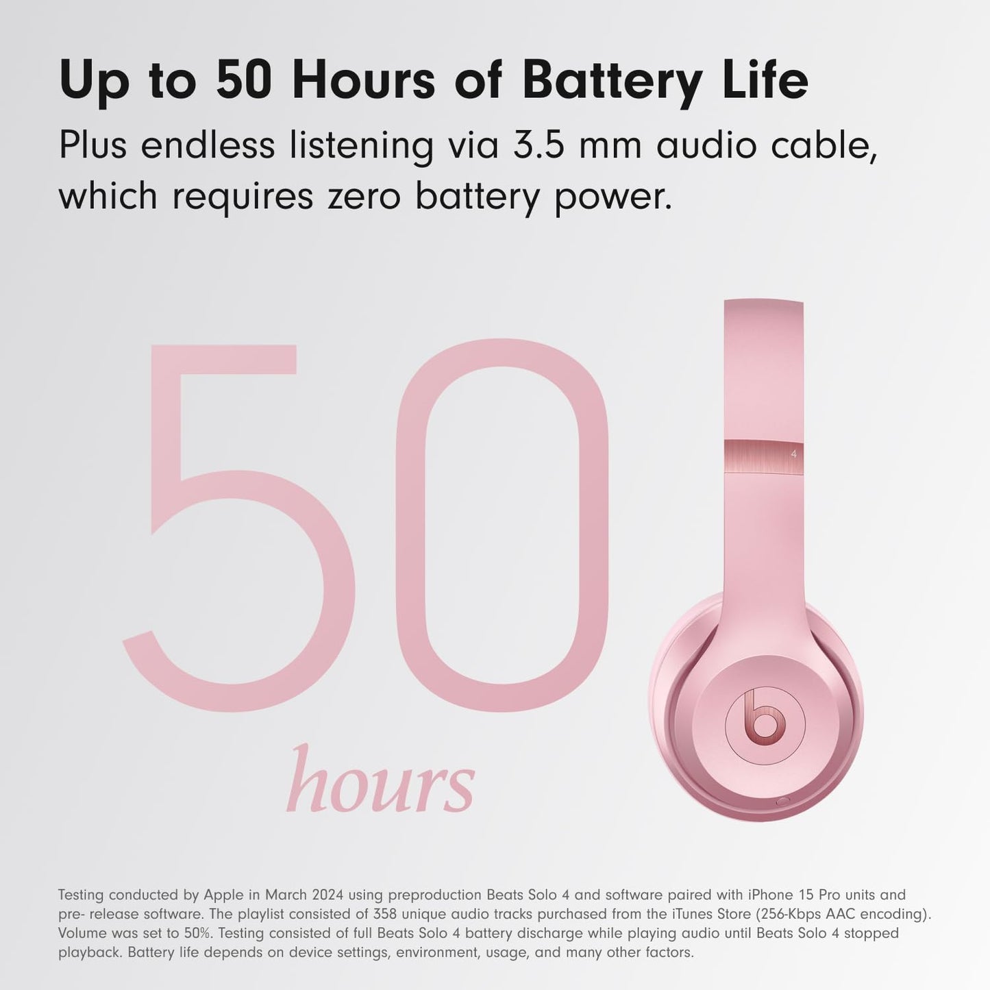 Beats Solo 4 - Wireless On-Ear Bluetooth Headphones, Up to 50-Hour Battery Life, Ultra-Lightweight Comfort, Powerful and Balanced Sound, Apple & Android Compatible - Black & Gold