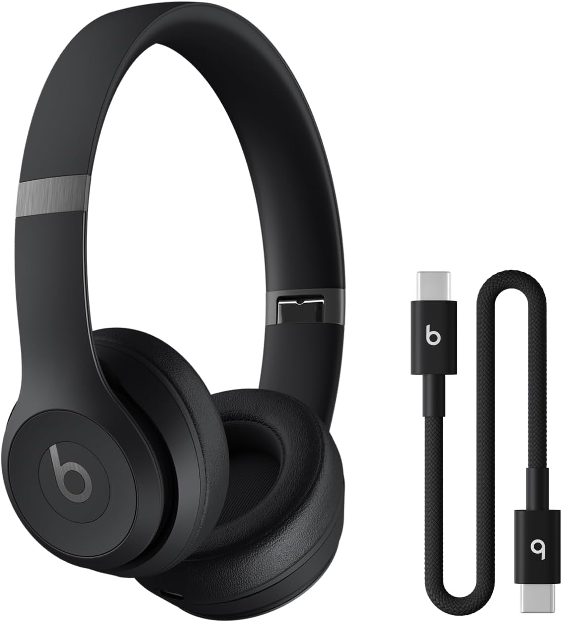 Beats Solo 4 - Wireless On-Ear Bluetooth Headphones, Up to 50-Hour Battery Life, Ultra-Lightweight Comfort, Powerful and Balanced Sound, Apple & Android Compatible - Black & Gold
