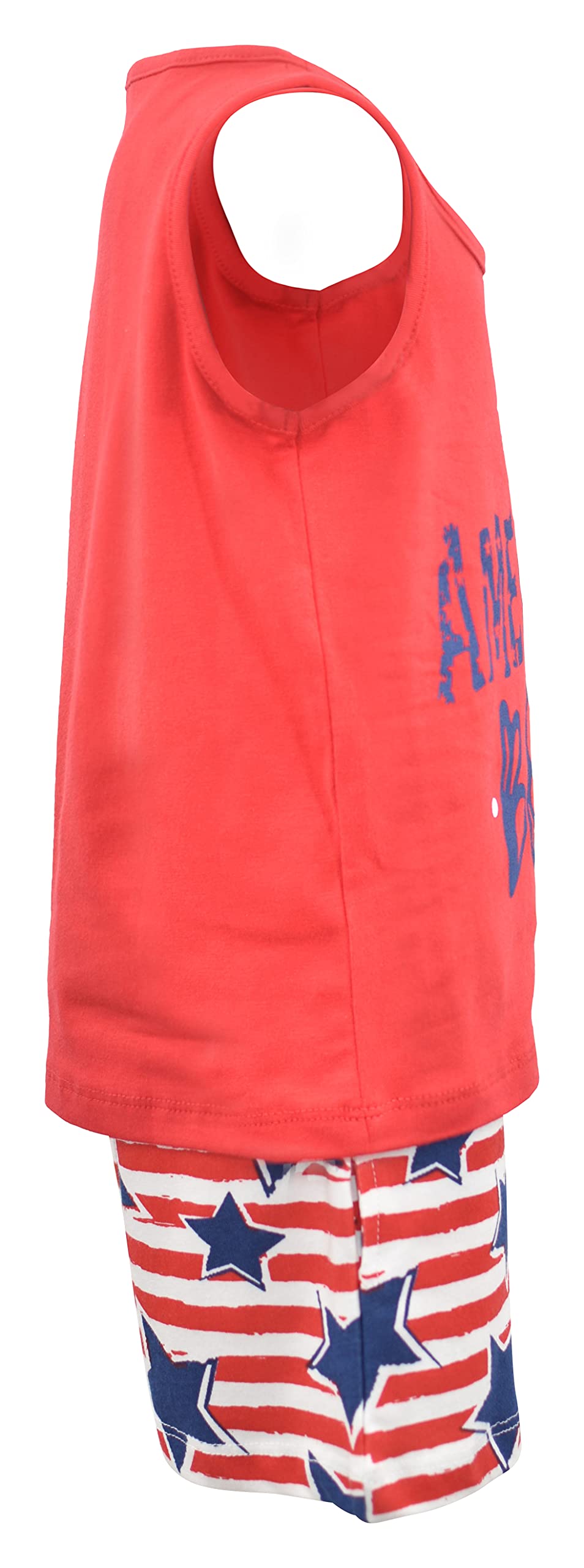 Unique Baby Boys American Boy 4th of July 2pc Tank Shorts Set