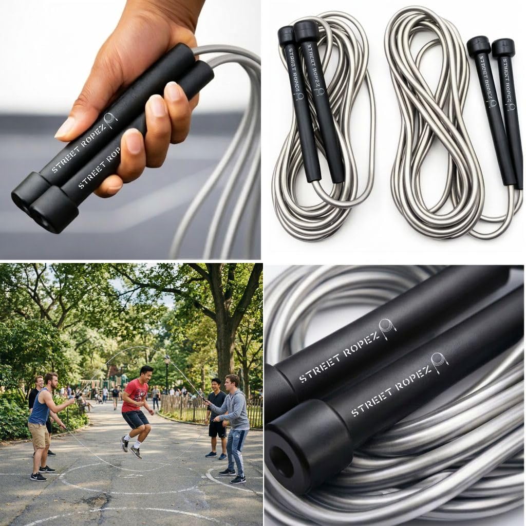 Street Ropez Royalty Double Dutch Jump Ropes (Set of 2) – 14 ft, Heavy-Weight, Tangle-Free, No Doubling Needed, Perfect for Beginners & Pros + Bonus Storage Bag