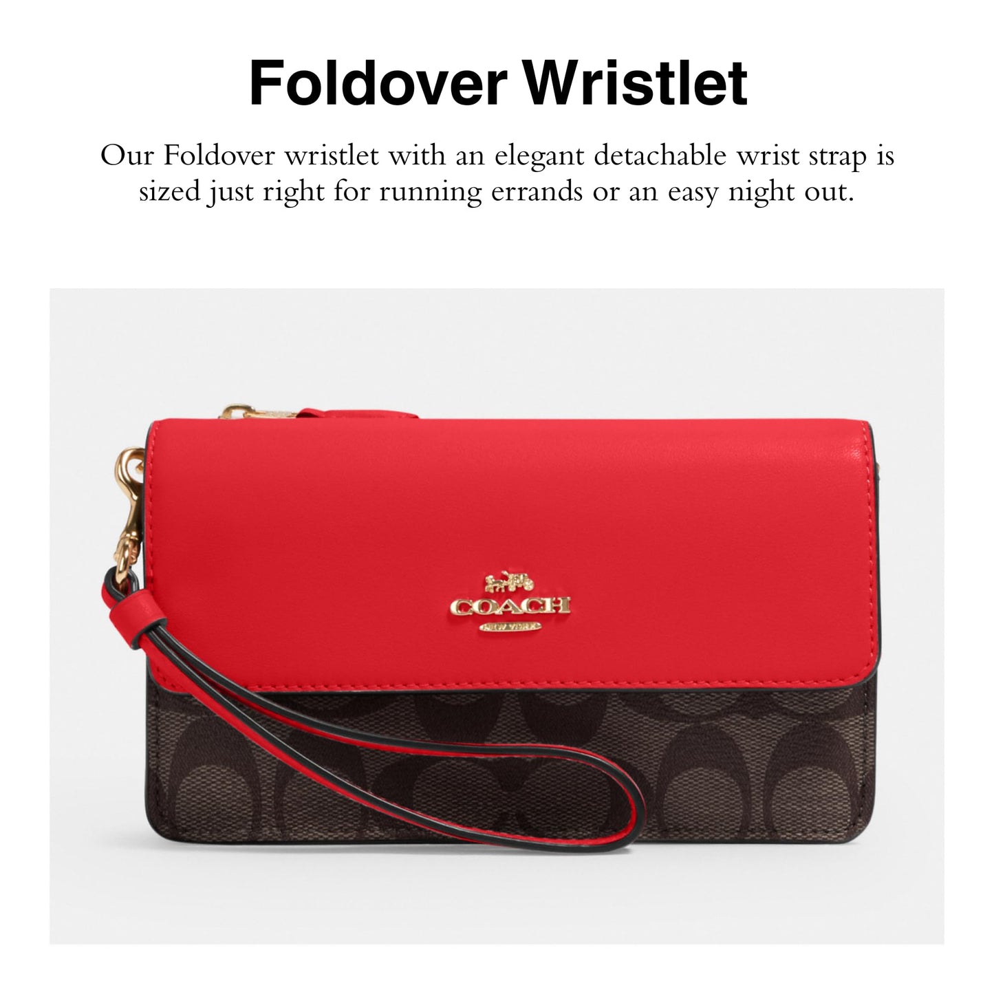 Coach Women's Signature Foldover Wristlet