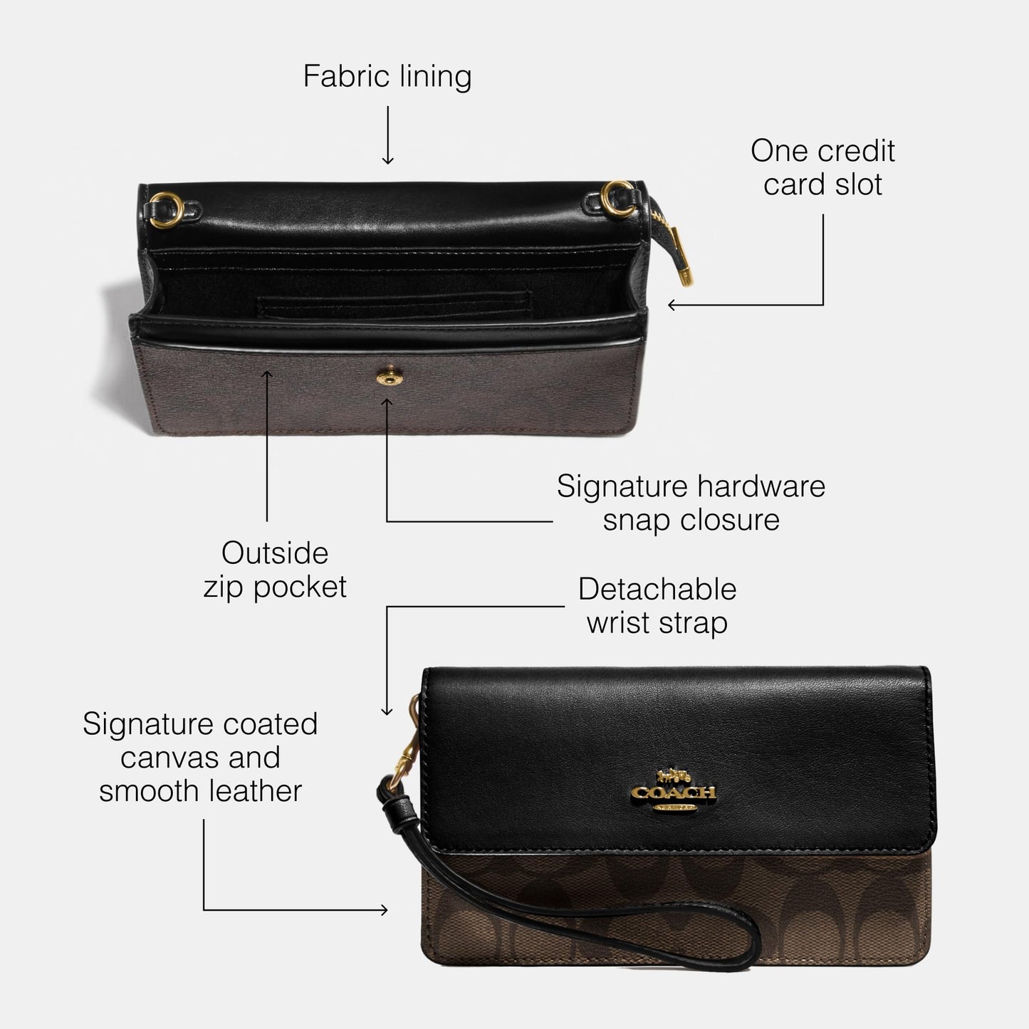 Coach Women's Signature Foldover Wristlet