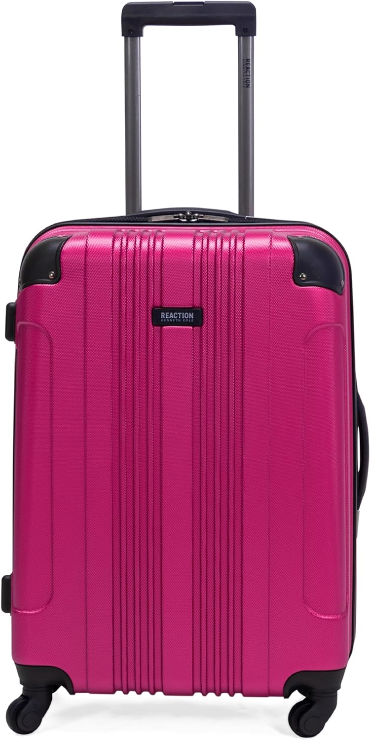 Kenneth Cole REACTION Out of Bounds Lightweight Hardshell 4-Wheel Spinner Luggage, Rose Gold, 2-Piece Set (20" & 28")