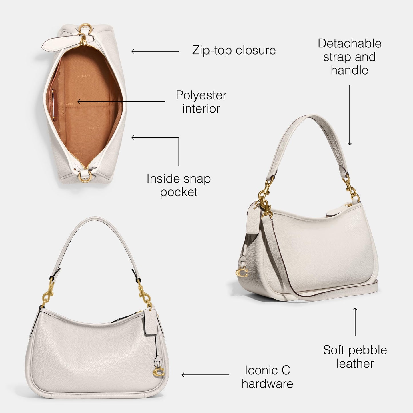 Coach Women's Soft Pebble Leather Cary Crossbody Bag