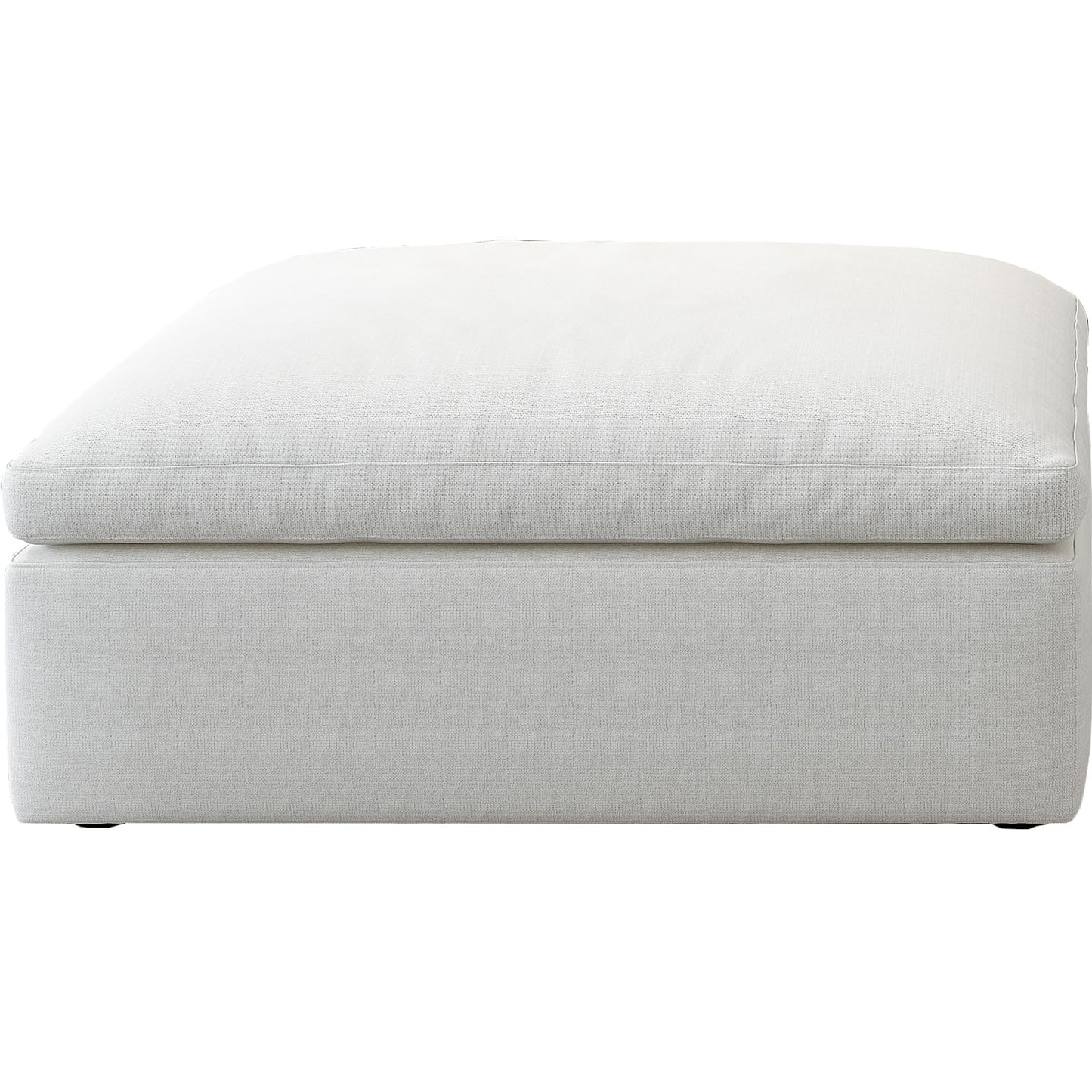 Cloud Modular Sectional Sofa with Storage Ottoman,120" L Shaped Sectional Couches for Living Room,Down Filled Comfort Minimalist Deep Sofa Couches for Office Apartment (White, 3 Seater+1 Ottoman)