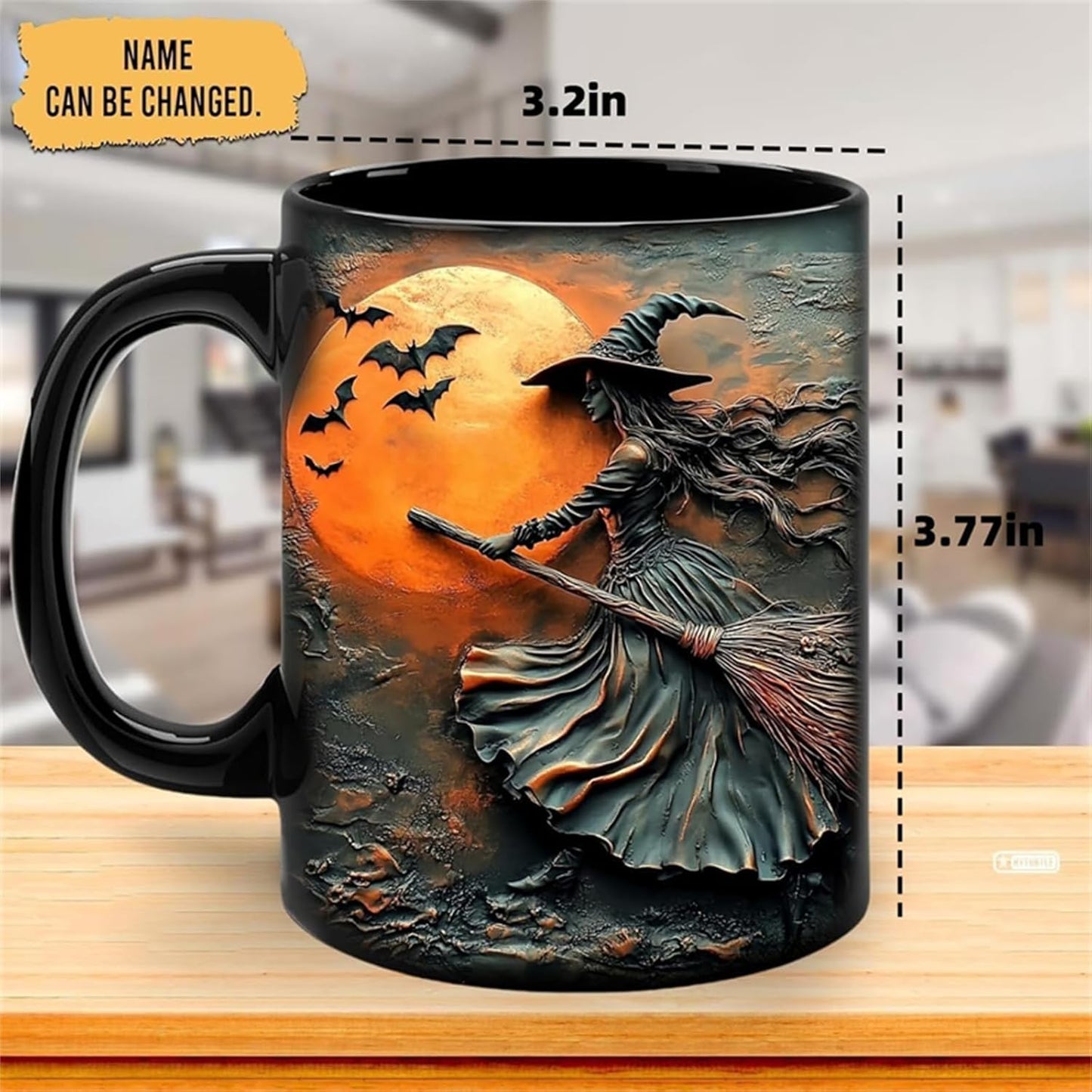 AICHENG Halloween Mug Witch Cauldron coffee Mug《The pattern is not 3D》
