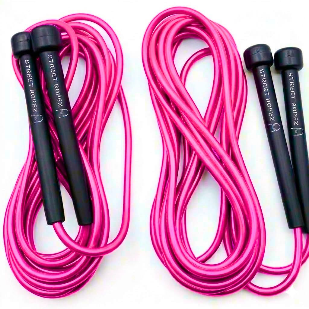 Street Ropez Royalty Double Dutch Jump Ropes (Set of 2) – 14 ft, Heavy-Weight, Tangle-Free, No Doubling Needed, Perfect for Beginners & Pros + Bonus Storage Bag