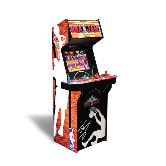 ARCADE1UP NBA Jam Deluxe 2-Player Control Panel Arcade Machine, Built for Your Home, 5 Foot Tall Cabinet with 3 Classic Games