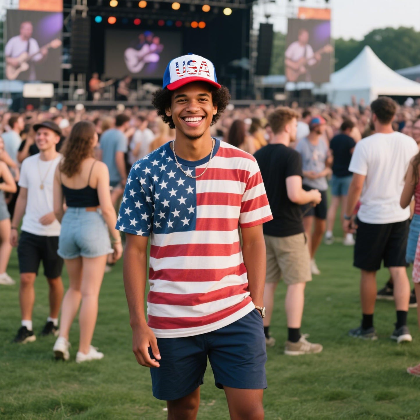 American Flag Trucker Hat USA Snapback Hat 4th of July Patriotic Hats for Men Women
