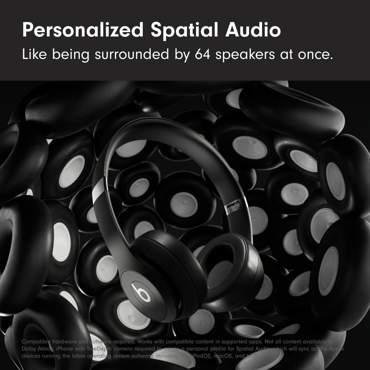 Beats Solo 4 - Wireless On-Ear Bluetooth Headphones, Up to 50-Hour Battery Life, Ultra-Lightweight Comfort, Powerful and Balanced Sound, Apple & Android Compatible - Black & Gold