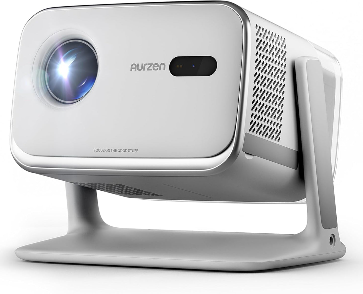 BOOM mini 4-in-1 Smart Projector Built-in Google TV, 10,000+ Apps, Real-Time Focus & Keystone, 20W Speakers DoIby Audio, 500 ANSI Lumens Outdoor Movie Projector with WiFi and Bluetooth, Black