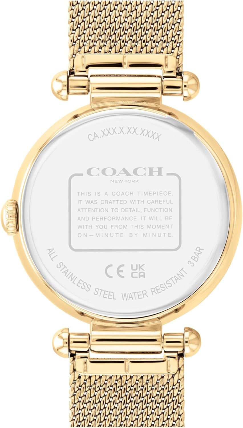 Coach Elliot Women's Watch and Jewelry Gift Set - Adjustable Slider Bracelet Signature Charm - 2H Quartz Watch - Mesh Bracelet - 3ATM Water Resistant - Designed for Day or Night - 28mm