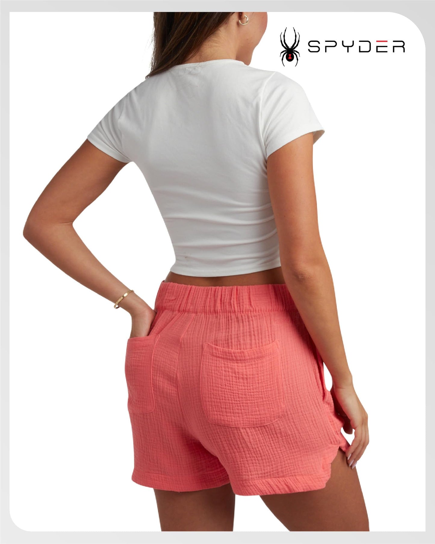 Spyder Womens Shorts - Lightweight Breathable Woven Pull On Shorts for Women with Side Pockets for Casual Daily Wear