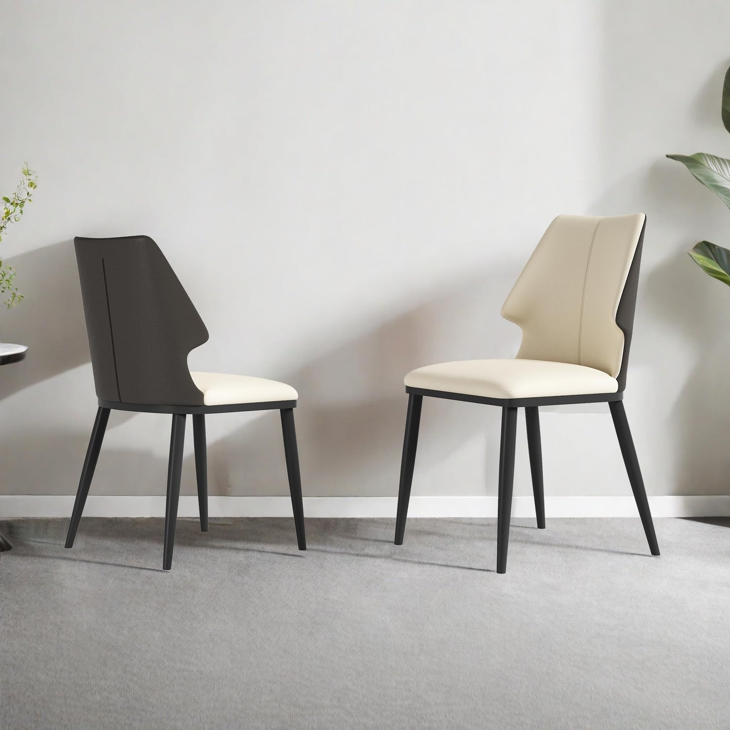 59" Round Dining Table Set for 8 with Lazy Susan Modern Sintered Stone 9 Pieces Dining Room Table Set with 8 Chairs and 31.5" Round Turntable