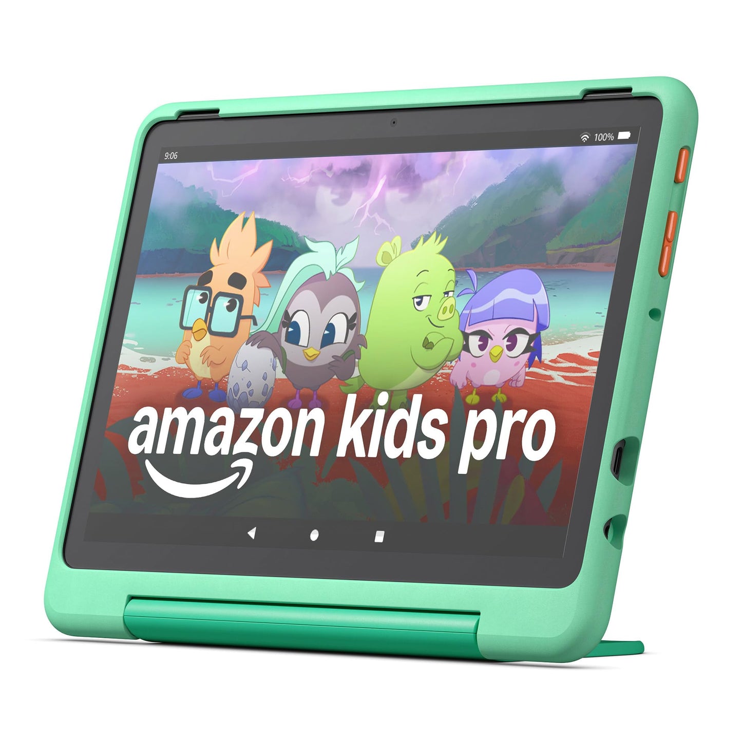 Amazon Fire HD 10 Kids Pro tablet (newest model) ages 6-12. Bright 10.1" HD screen, includes ad-free content, robust parental controls, 13-hr battery and slim case for older kids, 32 GB, Happy Day