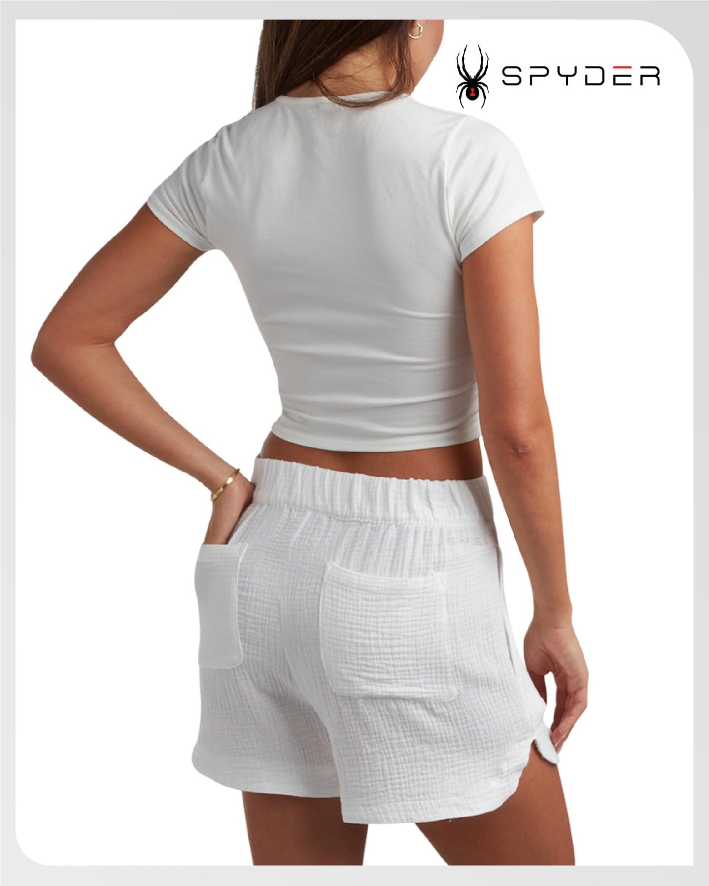 Spyder Womens Shorts - Lightweight Breathable Woven Pull On Shorts for Women with Side Pockets for Casual Daily Wear