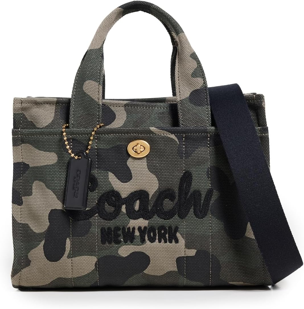 COACH Women's Camo Printed Canvas Cargo Tote 26