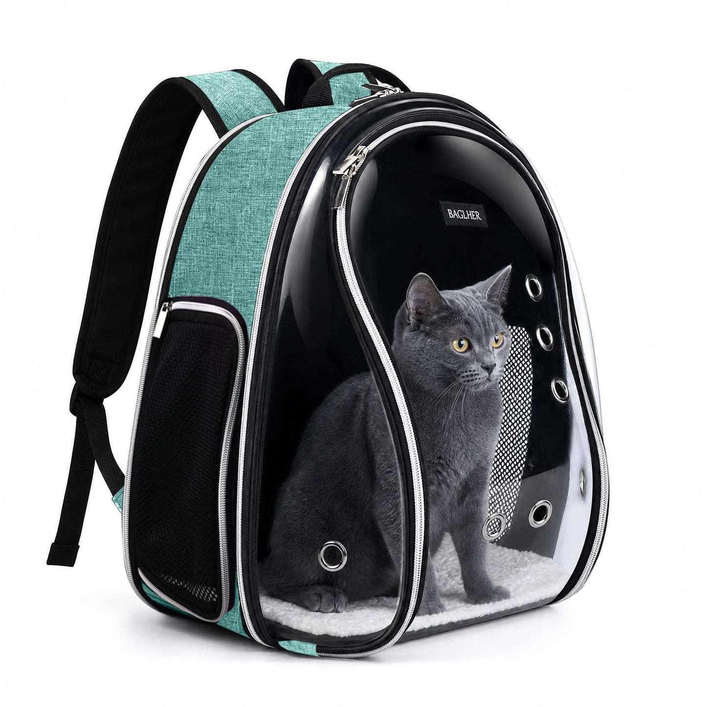BAGLHER Cat and Dog Carrier Backpack Bubble - Fit Up to 18 Lbs - Airline-Approved Dog Backpack Carrier for Small Pets Puppies Dogs Bunny, Space Capsule Dog Carrier Backpack for Travel Outdoor Hiking, Purple