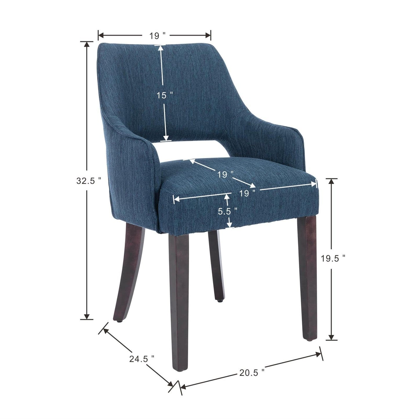 Linen Dining Chairs Set of 4 Upholstered Accent Chairs Side Chair with Wood Legs for Living Room/Dining Room/Bedroom/Restaurant, Cream