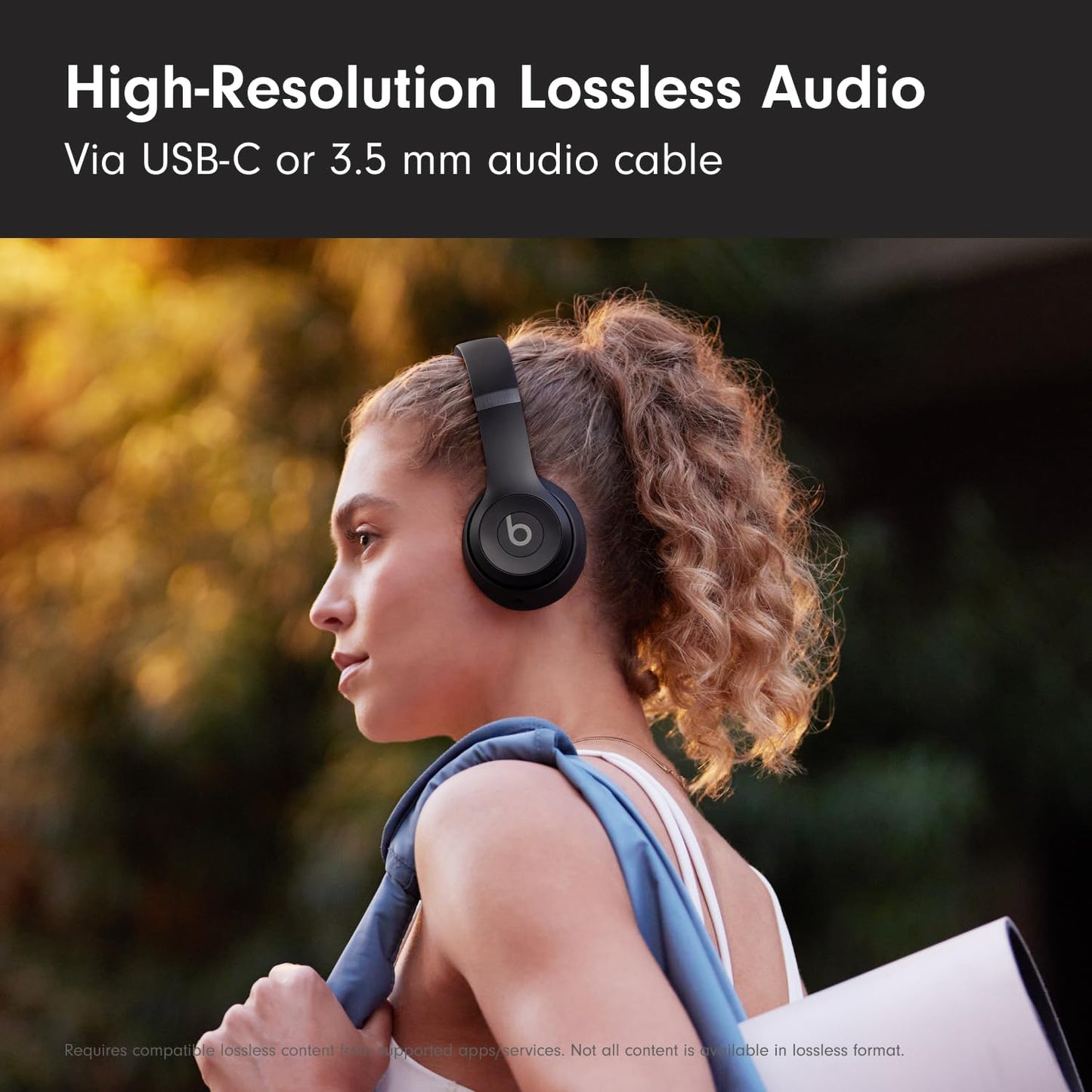Beats Solo 4 - Wireless On-Ear Bluetooth Headphones, Up to 50-Hour Battery Life, Ultra-Lightweight Comfort, Powerful and Balanced Sound, Apple & Android Compatible - Black & Gold