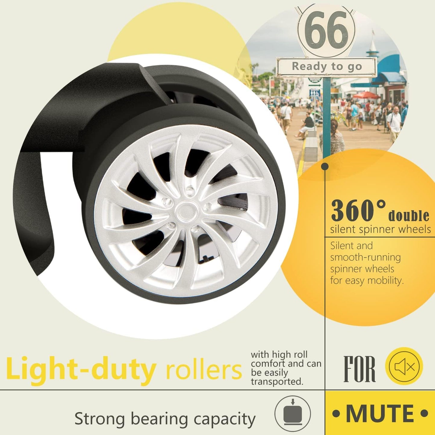 Coolife Luggage Expandable 5 Piece Sets PC+ABS Spinner Suitcase 20 inch 24 inch 28 inch (white grid new)