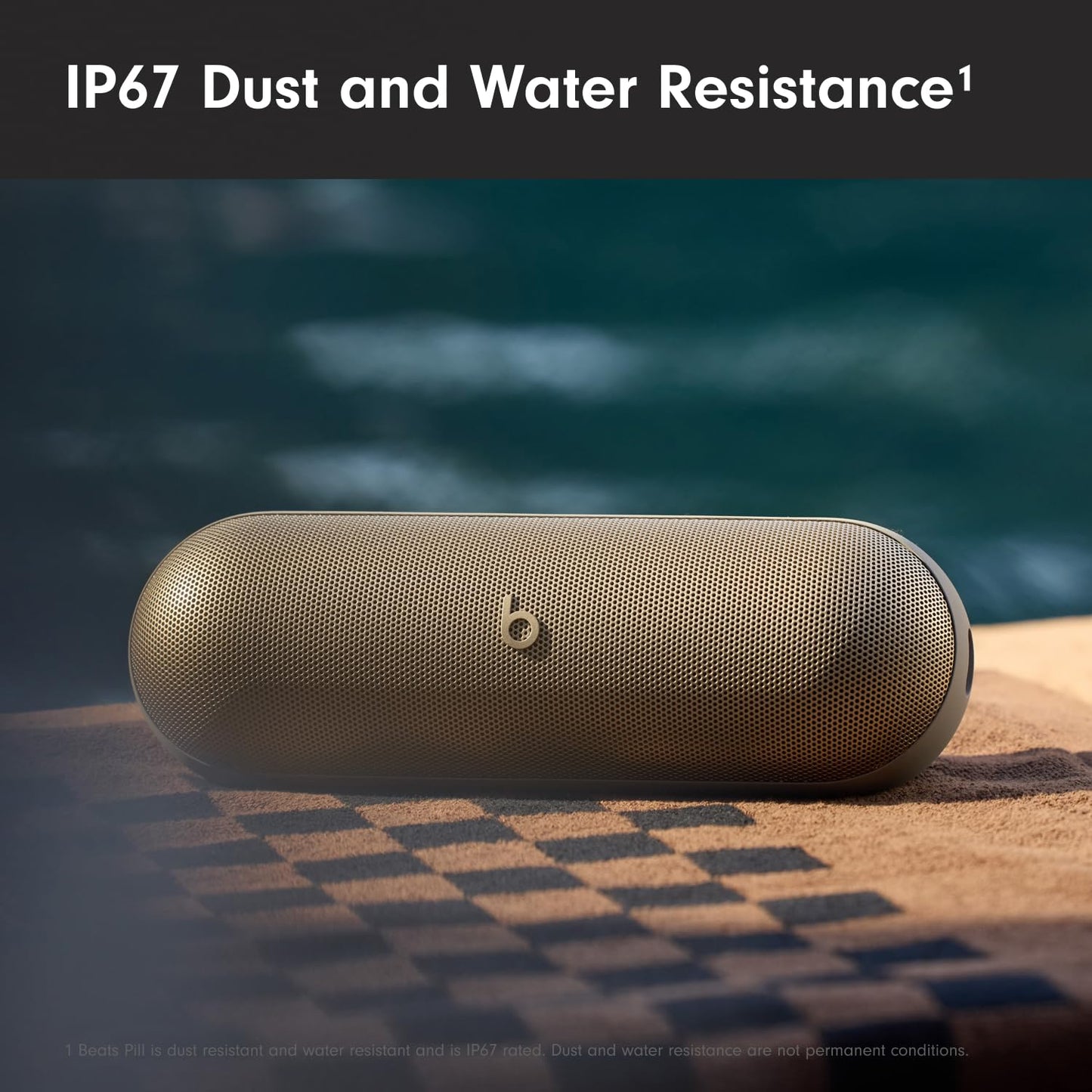 Beats Pill - Portable Bluetooth Speaker - Up to 24H Battery Life, Water Resistant, Bluetooth, Apple & Android Compatible, Seriously Loud Sound for Home, Outdoor and Travel - Matte Black