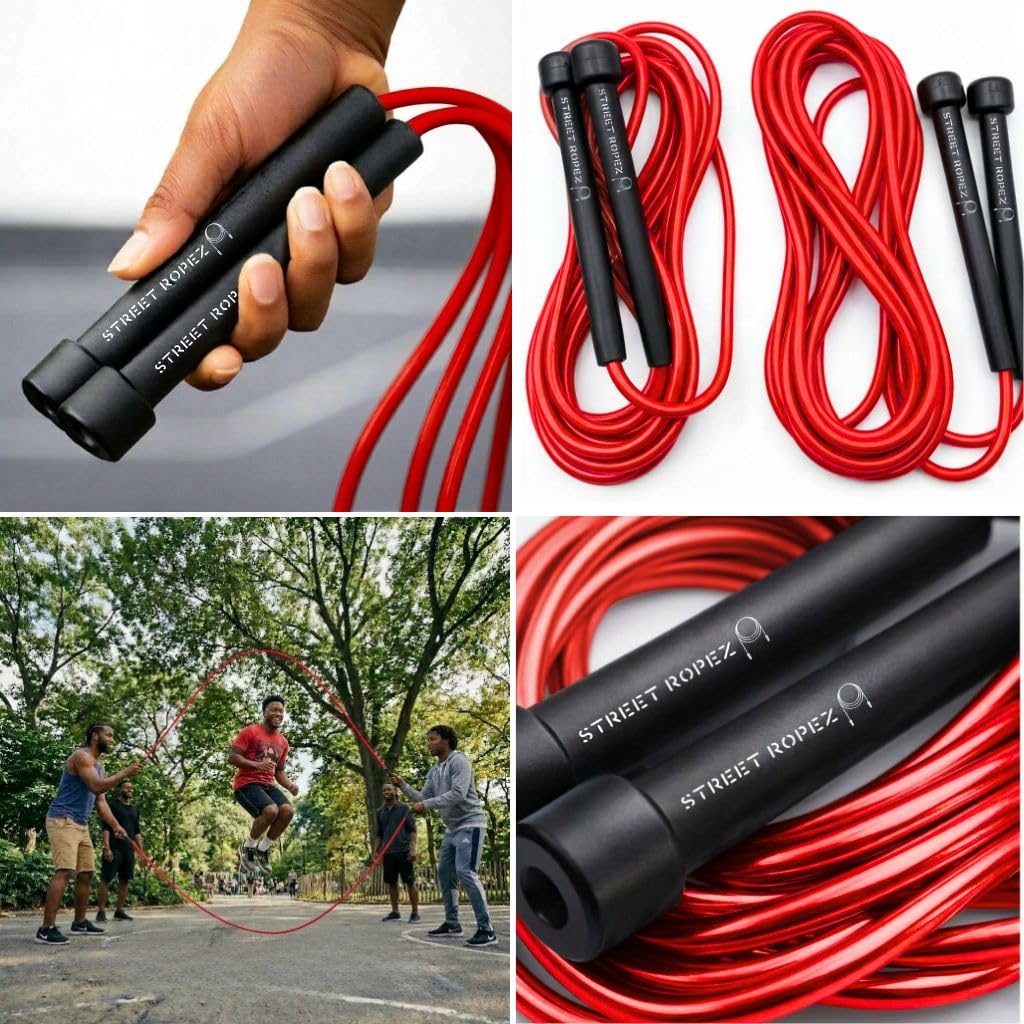 Street Ropez Royalty Double Dutch Jump Ropes (Set of 2) – 14 ft, Heavy-Weight, Tangle-Free, No Doubling Needed, Perfect for Beginners & Pros + Bonus Storage Bag