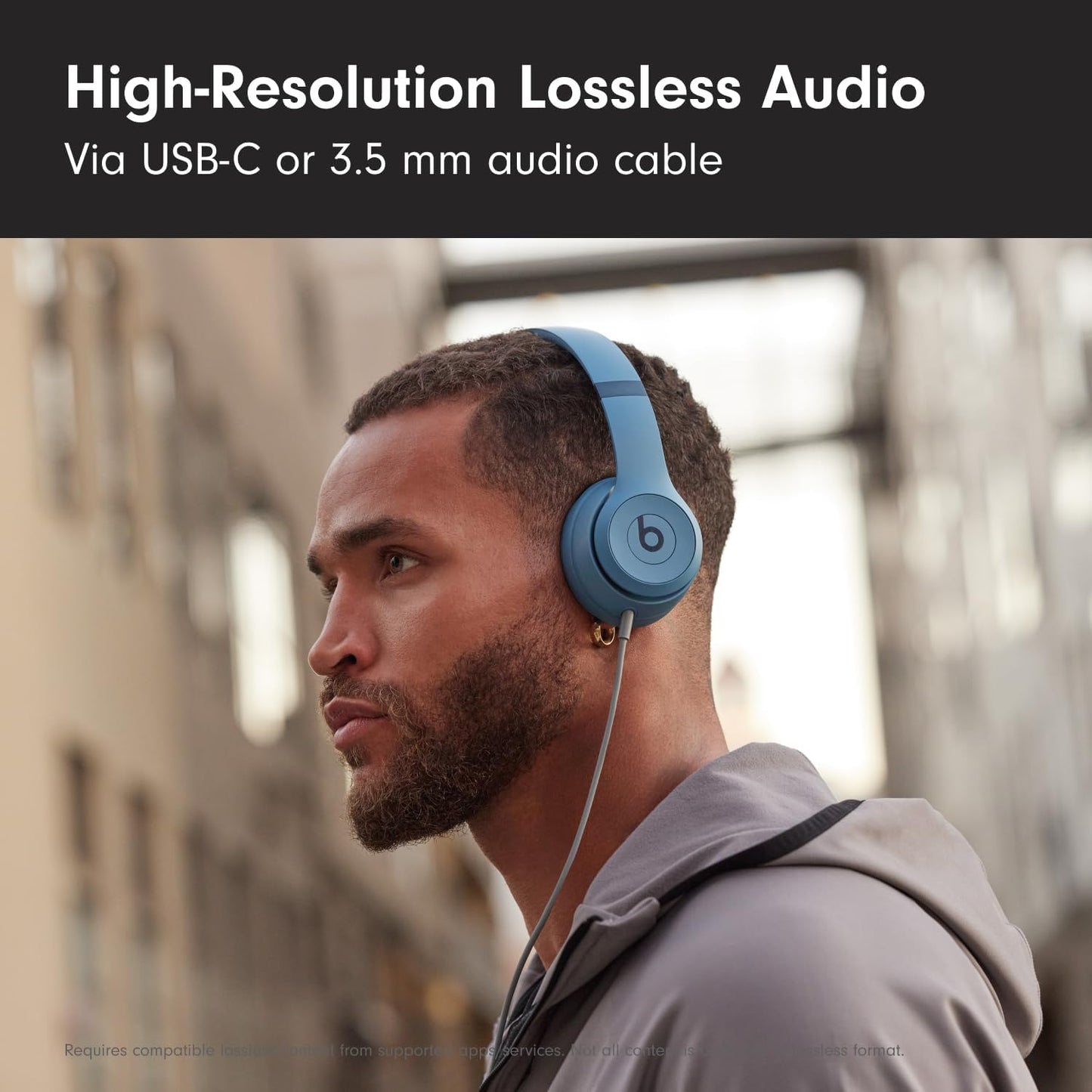 Beats Solo 4 - Wireless On-Ear Bluetooth Headphones, Up to 50-Hour Battery Life, Ultra-Lightweight Comfort, Powerful and Balanced Sound, Apple & Android Compatible - Black & Gold