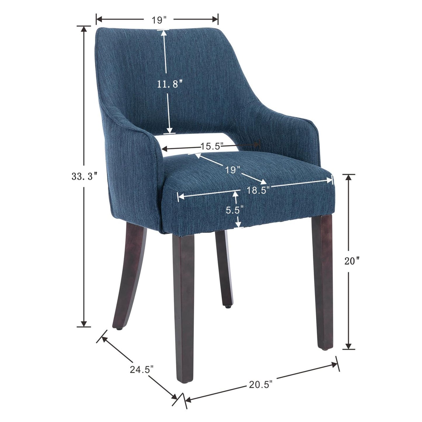 Linen Dining Chairs Set of 4 Upholstered Accent Chairs Side Chair with Wood Legs for Living Room/Dining Room/Bedroom/Restaurant, Cream