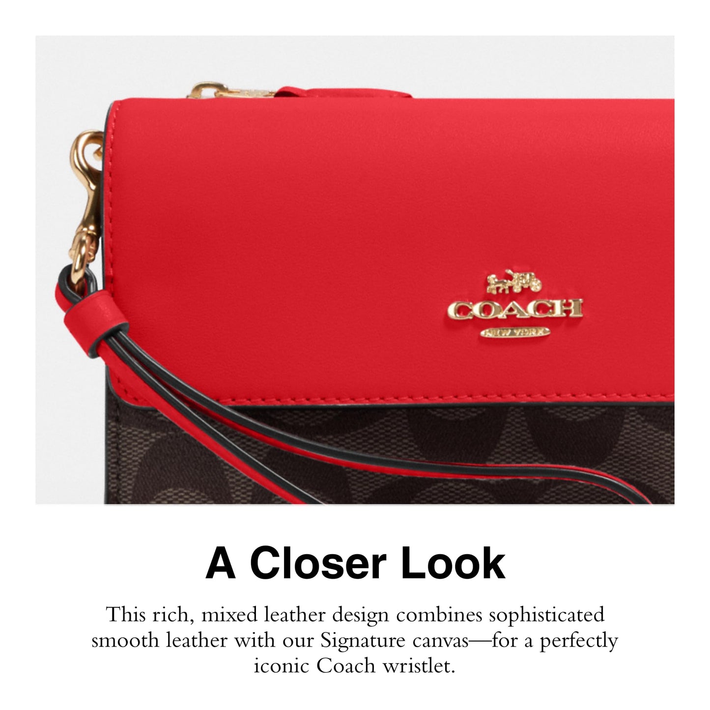 Coach Women's Signature Foldover Wristlet