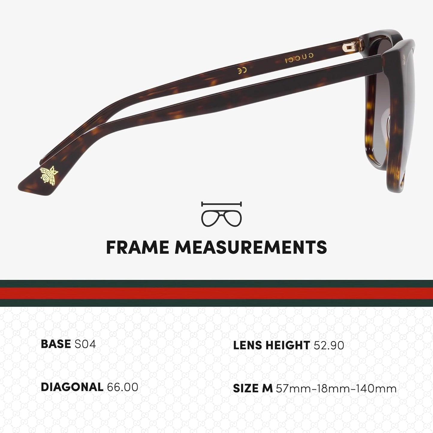 Gucci GG0022S Women Designer Square Shape Sunglasses: Square Frame Eyewear with Non-Polarized Lenses - Epitome of Luxury and Style