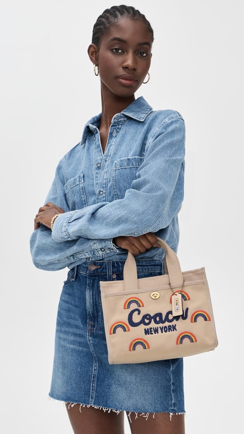 COACH Women's Camo Printed Canvas Cargo Tote 26